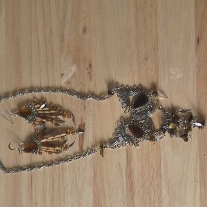 10 Items/$10 Elegant Silver and Brown Women's Necklace